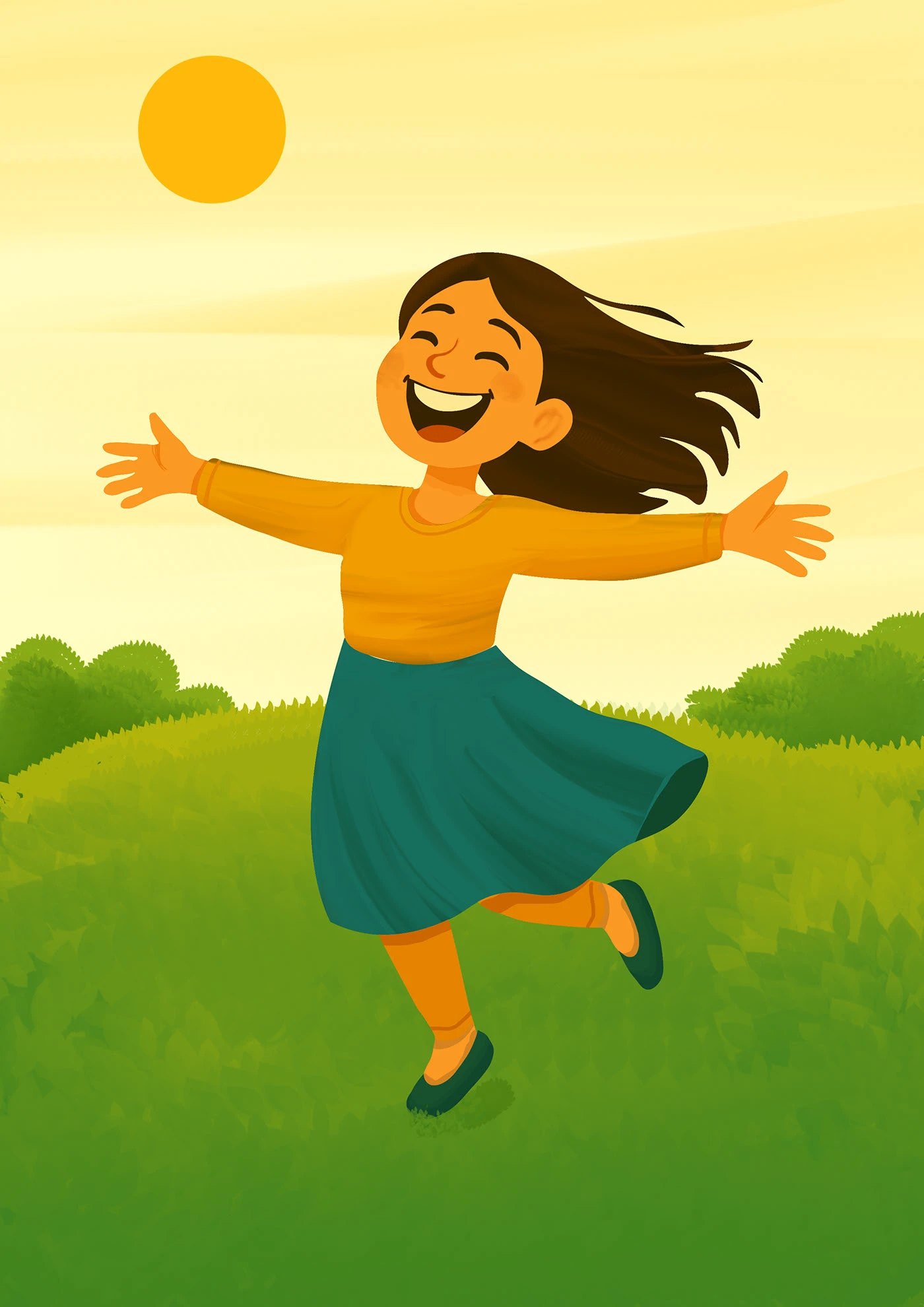 Childhood's Sunny Field illustration