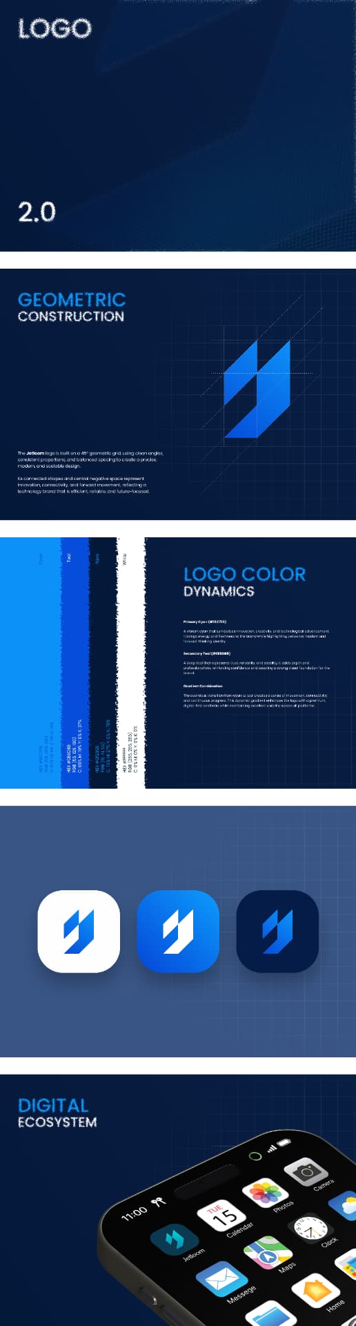 Jetloom logo construction and colour system