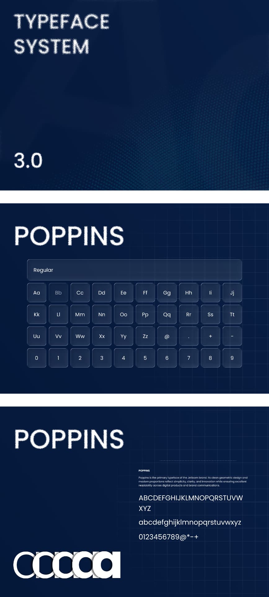 Jetloom Poppins typeface system